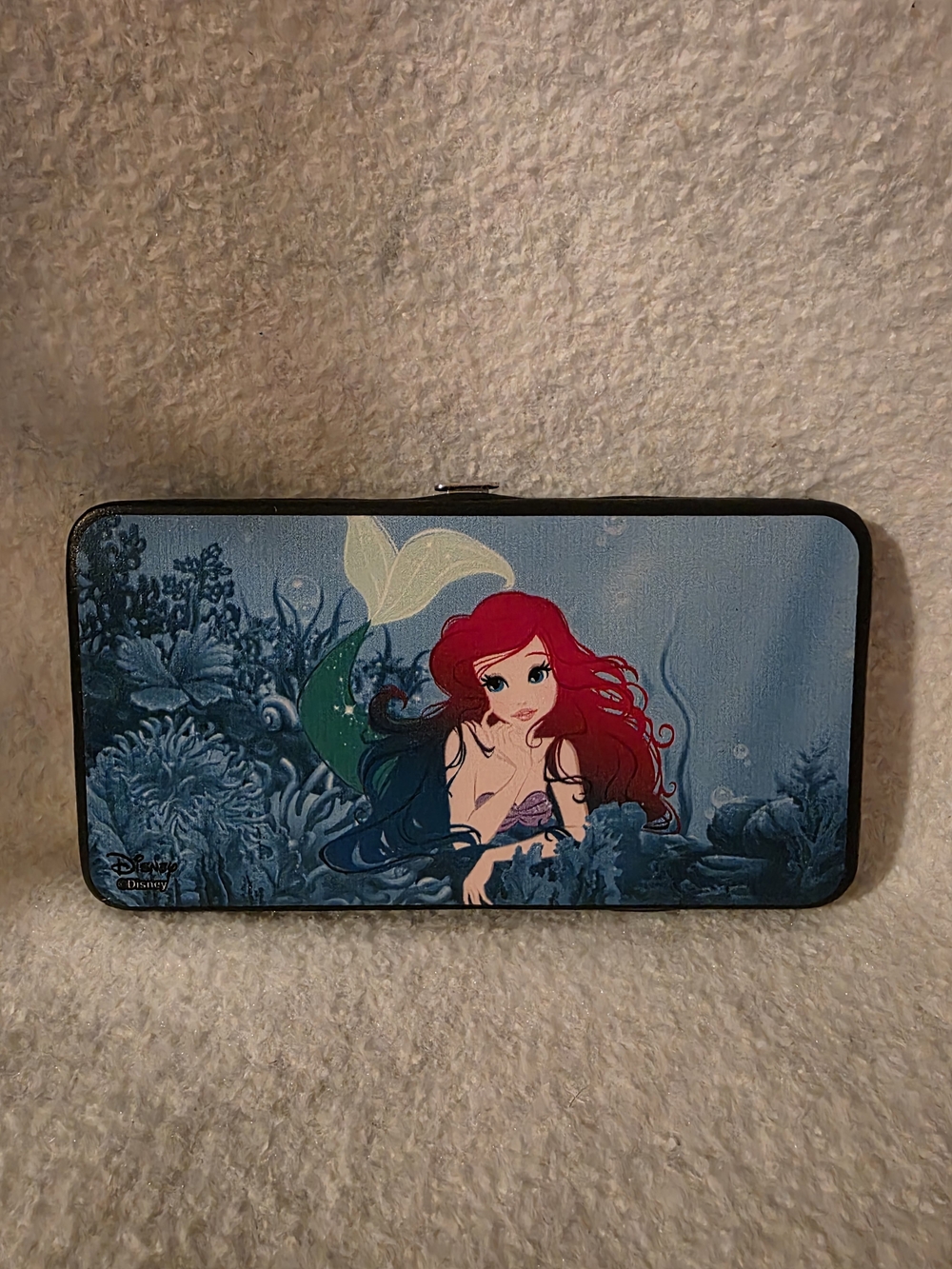 Disney The Little Mermaid Ariel Printed Wallet Clutch in Blue and Red - NEW